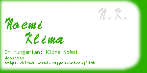 noemi klima business card