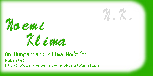 noemi klima business card